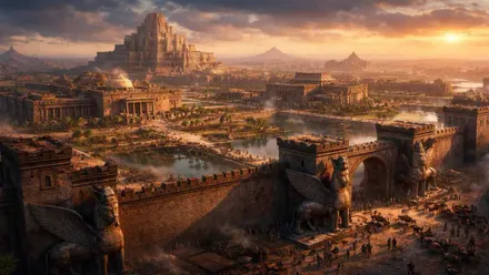 Vista de la ciudad de Nínive.