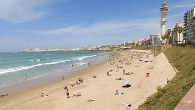 Imagen de la Playa de Santa María del Mar este sábado 17 de abril.