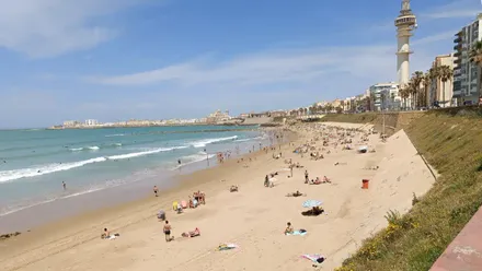 Imagen de la Playa de Santa María del Mar este sábado 17 de abril.