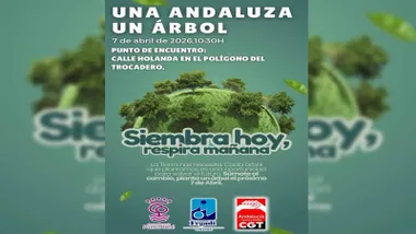 Cartel de la Jornada de siembra en Puerto Real en Trocadero.