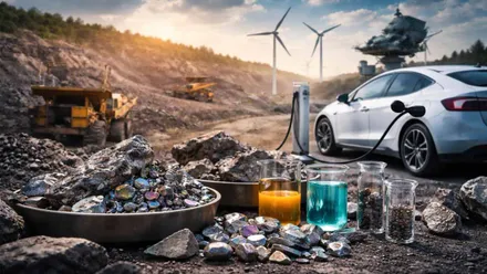 Extracción de "tierras raras", coche eléctrico, ventiladores de energía aeólica.