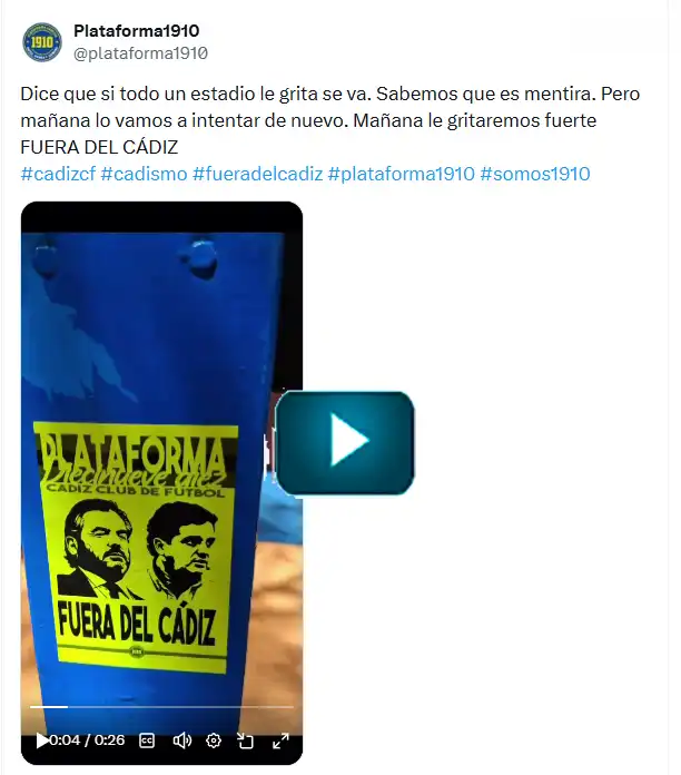 Doble convocatoria para la final del Cádiz CF ante Las Palmas: entre el apoyo masivo al equipo y la protesta contra Vizcaíno