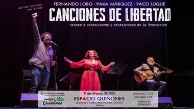 Cantantes en plena interpretación en "Canciones de Libertad".