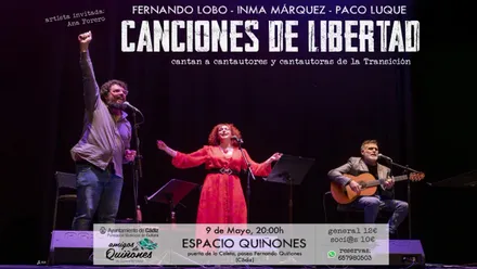 Cantantes en plena interpretación en "Canciones de Libertad".