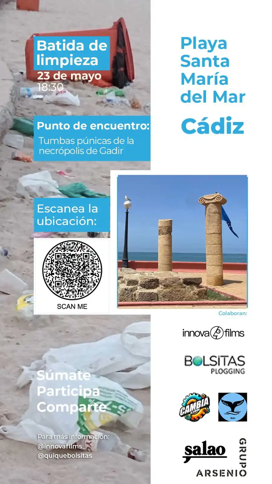 Convocan una nueva limpieza voluntaria en Santa María del Mar