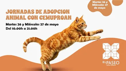 Cartel de Cemuproan donde se puede ver un gato anaranjado.