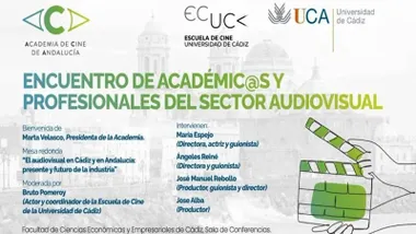 Cartel con los actos del encuentro de Cine y la UCA.