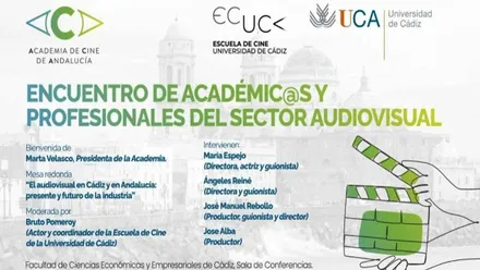 Cartel con los actos del encuentro de Cine y la UCA.
