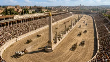 Reconstrucción del Circo Máximo de Roma.