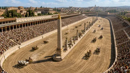 Reconstrucción del Circo Máximo de Roma.