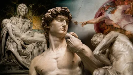 Esculturas y pinturas de Miguel Ángel: La Piedad. El David y la Capilla Sixtina.