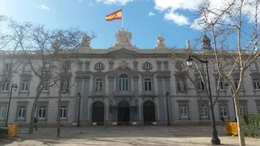 Vista de la fachada del Tribunal Supremo.
