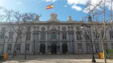 Vista de la fachada del Tribunal Supremo.