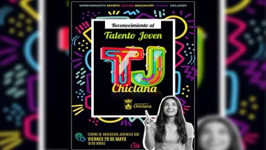 Cartel del evento en Chiclana en tonos negros y vistosos colores.