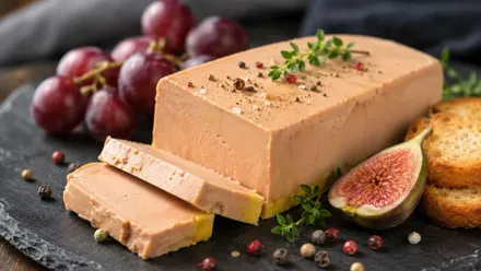 Pieza de foie con higos.