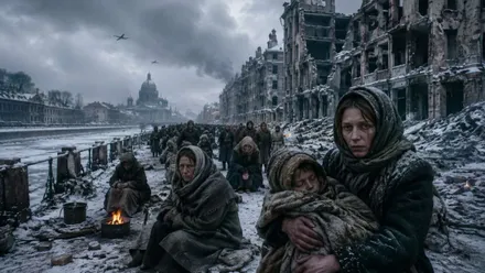Mujeres y niños en Leningrado pasando hambre con el sitio nazi de la Segunda Guerra Mundial.