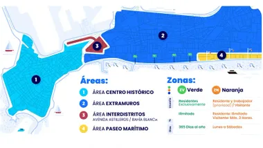 Así se dividirá Cádiz con el nuevo estacionamiento regulado que entrará en vigor el 1 de julio