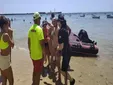 Rescate en La Caleta: auxilian a un hombre con dificultades para regresar a la orilla en paddle surf