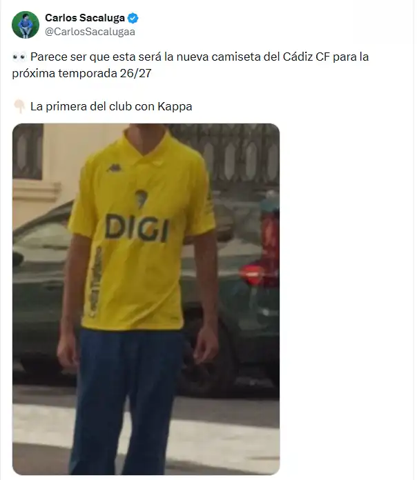 ¿Se filtra la nueva equipación del Cádiz CF? Las imágenes circulaban en las redes horas antes de su presentación