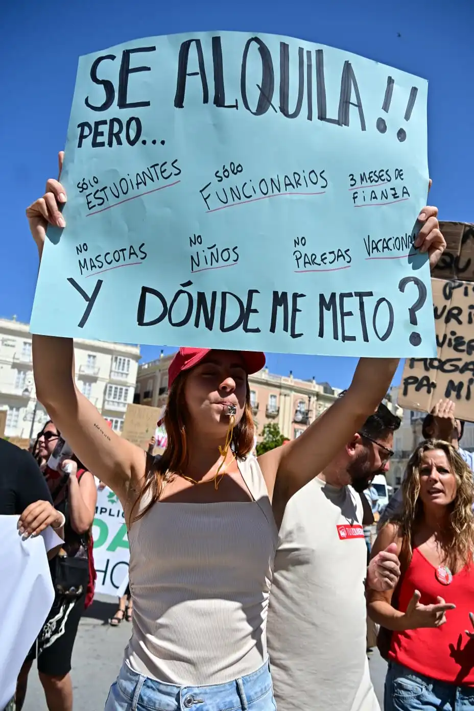 Otra de las pancartas que se han visto en la manifestación. Foto: Eulogio García.