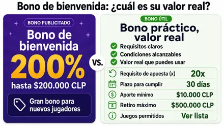 Bono grande o bono útil: cómo evaluar una bienvenida antes de depositar