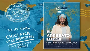 Cartel del concierto de El Arrebato en Chiclana.