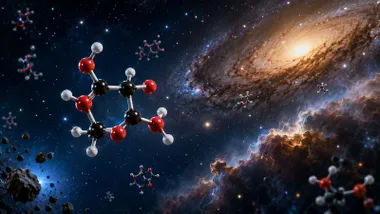 El Universo y una molécula de azúcar.
