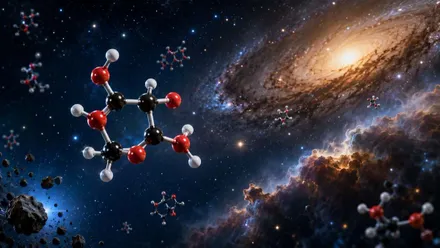 El Universo y una molécula de azúcar.