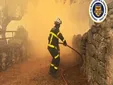 Las llamas superan el perímetro de seguridad en Mámoles, en Ávila, tras horas de trabajo del Consorcio Provincial de Bomberos de Cádiz