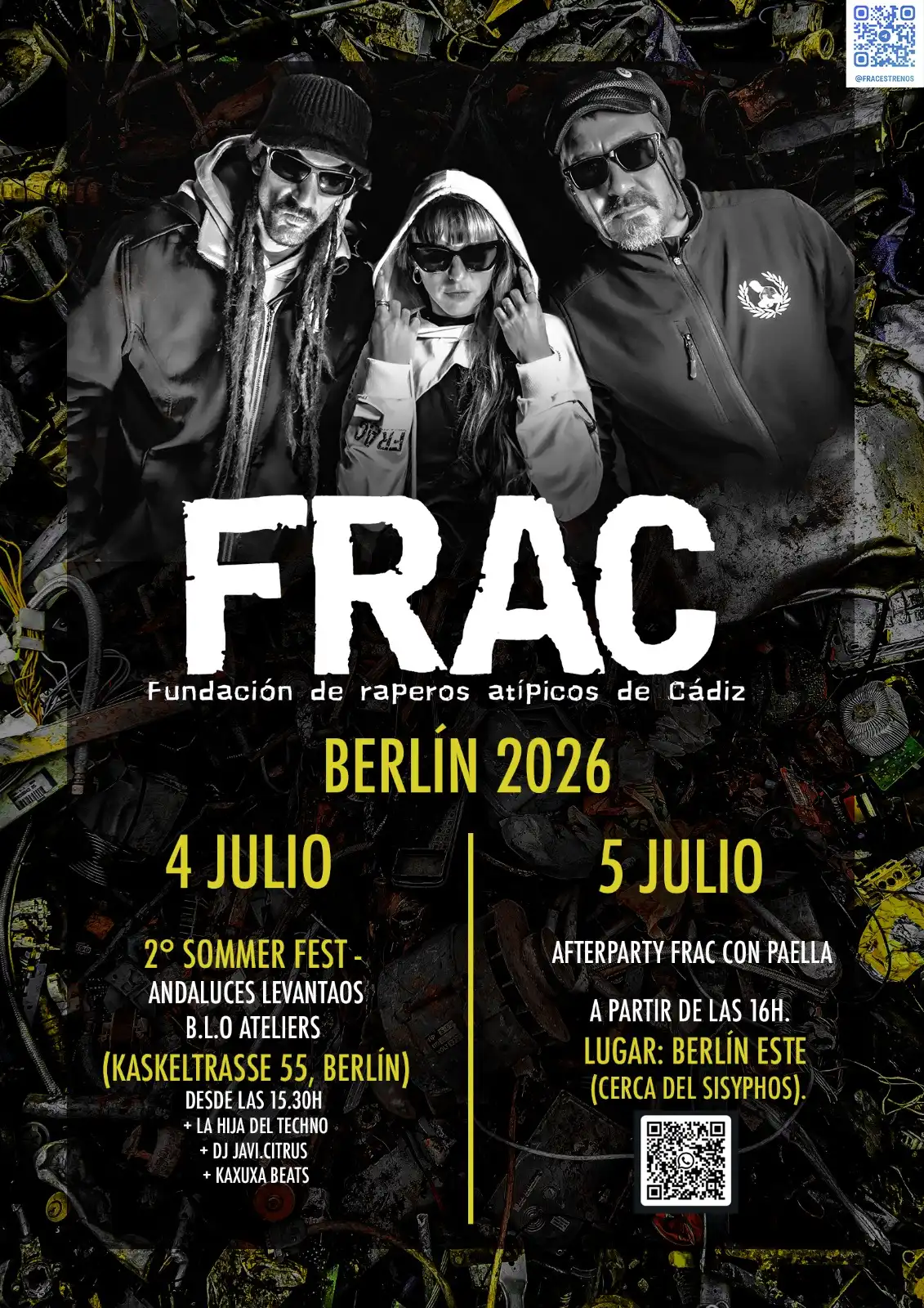 El grupo gaditano FRAC actúa este fin de semana en Berlín
