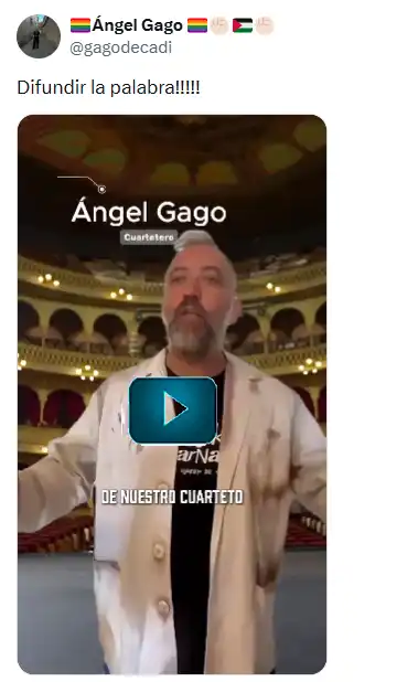 La carga gaditana no falla: hasta el Gago ha parodiado el vídeo del presidente del Cádiz CF para anunciar el nombre del cuarteto en el COAC 2027