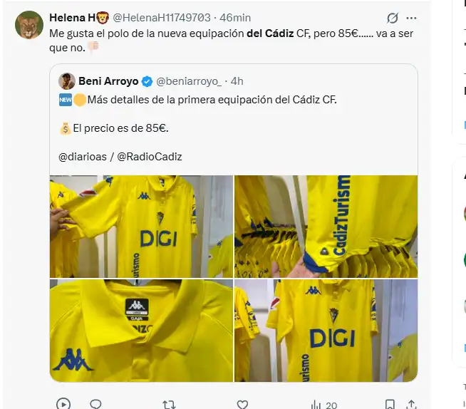 El Cádiz CF presenta su primera equipación de Kappa con un guiño retro y el cadismo se ceba con ella