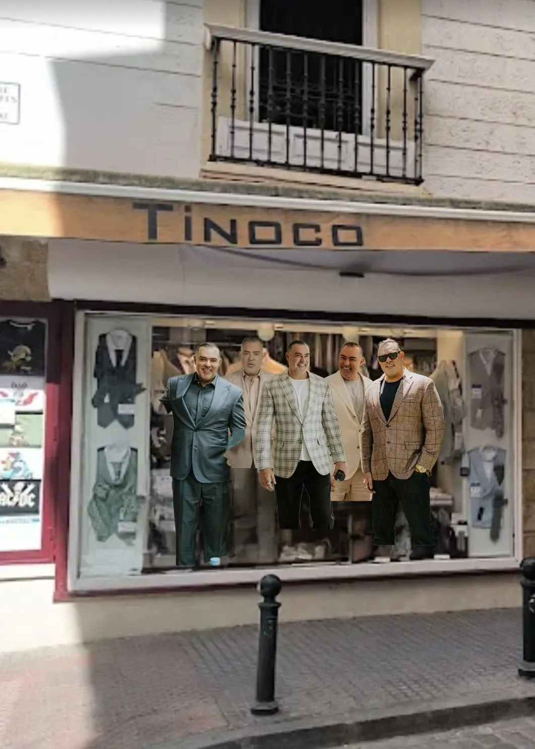 Montaje visto en redes de Christian Septien como maniquí de Tinoco Foto: Facebook Alejandro Mariño.