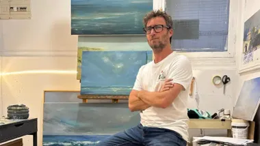 Nando Caravaca, en su estudio.