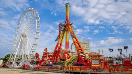 Montaje de la Feria de San Fernando.