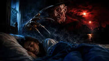 El villano del cine Freddy Krueger con sus habituales guantes de navajas.