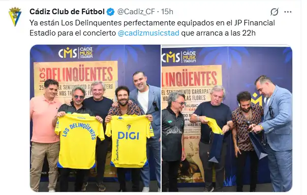 Primera aparición pública de Christian Septien como presidente del Cádiz CF