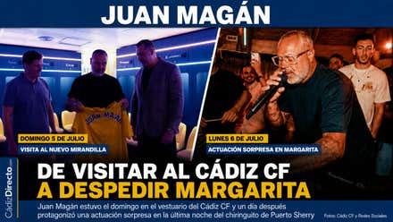 Juan Magán: de visitar el Cádiz CF a despedir el chiringuito de Pascual Llopis en Puerto Sherry antes de su cierre