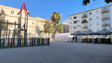 Todo preparado en la plaza Manolo Santander para la celebración de la 45 Semana Cultural de La Salle Viña. Foto: José Luis Porquicho Prada.