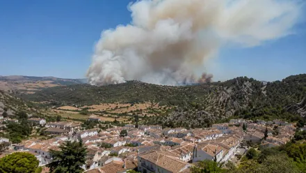 Foco de humo en la Sierra de Cádiz.