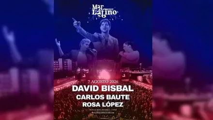 Cartel del Mar Latino Fest de Cádiz con David Bisbal, Rosa López, Carlos Baute.