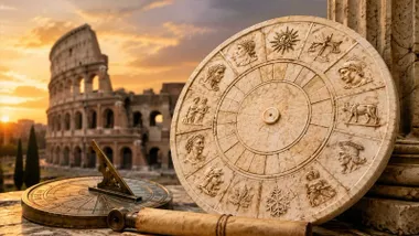 El Coliseo y un calendario de madera.