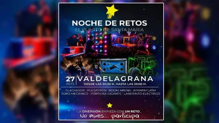 Cartel de la Noche de Retos en El Puerto.