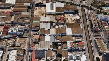 Vista aérea del Pológono Exterior de la ZOna Franca de Cádiz, donde Vox propone la creación de un nuevo barrio.
