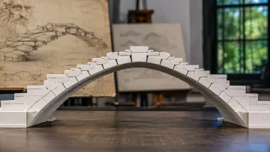 El mítico puente de Leonardo da Vinci ya en piedra.