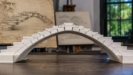 El mítico puente de Leonardo da Vinci ya en piedra.