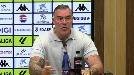 Christian Septien en su primera rueda de prens como presidente del Cádiz CF. Foto: Cádiz CF.