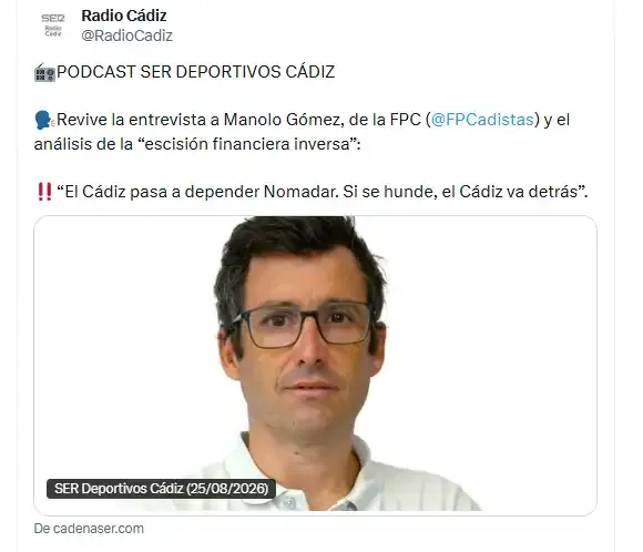 La Federación de Peñas estudia acciones legales por la operación del Cádiz CF con Sport City ante una posible "administración desleal"