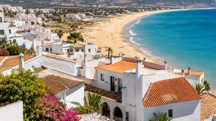 Casas de una localidad cercana a la playa.