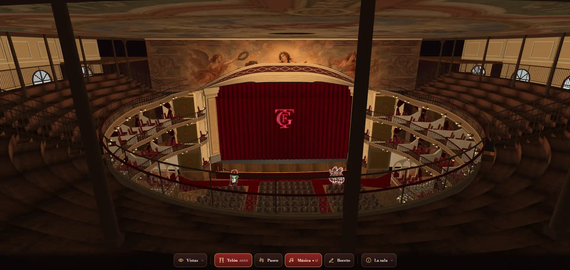 Vista desde el Gallinero del Falla en esta recreación virtual.